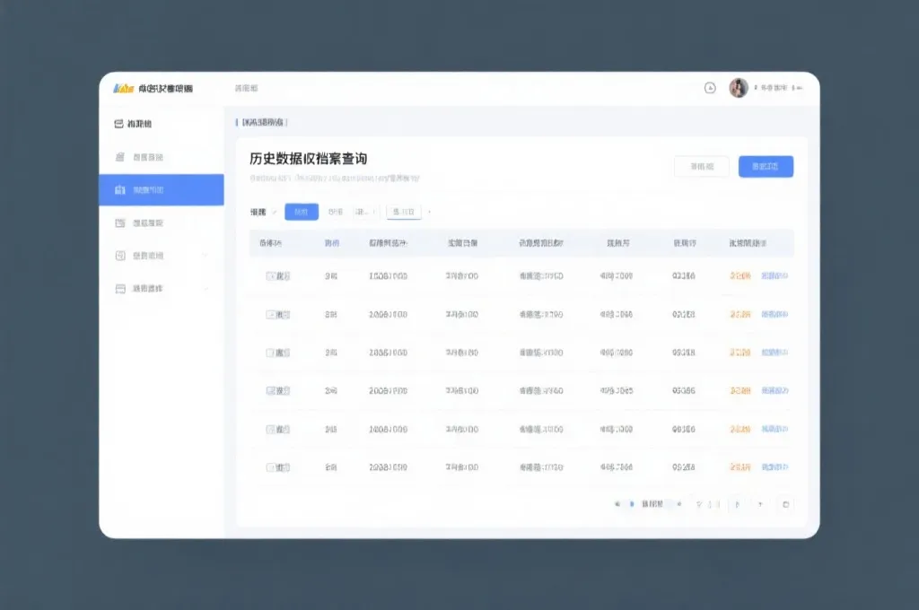 归档与查询的历史数据界面